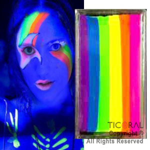 MAQUILLAJE NEON ARCOIRIS COLORES SURTIDOS X 25GR (PACK X 2 UNID)